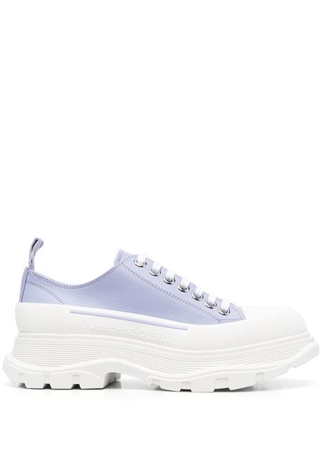 Pink And White Tread Slick Laced Shoes - ALEXANDER MCQUEEN